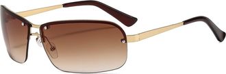 Generic Mens And Womens Vacation Driving Sunglasses Outdoor Commuter Sports Sun Glasses(Brown)