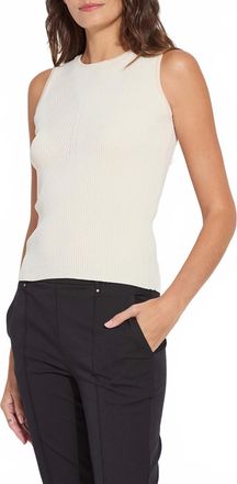Lyss&eacute; Womens Allegra Ribbed Knit Tank Top In Beige