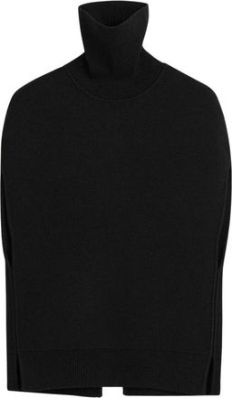 Toteme Double-Knit Cape - Dames - Coltruien - Zwart - S - Wol - Truien & Vesten