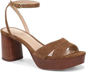 Veronica Beard Drina Ankle Strap Platform Sandal in Hazelwood at Nordstrom, Size 9
