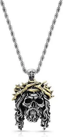 Room101 Jesus Skull Piece Pendant in Silver/gold at Nordstrom