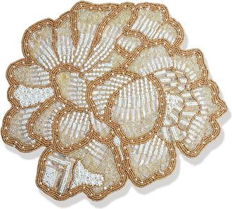 Tiramisu Art Deco Bloom Beaded Charger