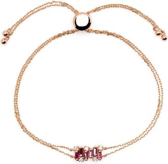 Suzanne Kalan 18kt yellow gold Shimmer mini ruby bracelet - women - 18kt Gold - One Size