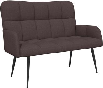 vidaXL Sof&aacute; De 2 Plazas Marr&oacute;n Oscuro 115 X 61 X 87 Cm Tela Vidaxl