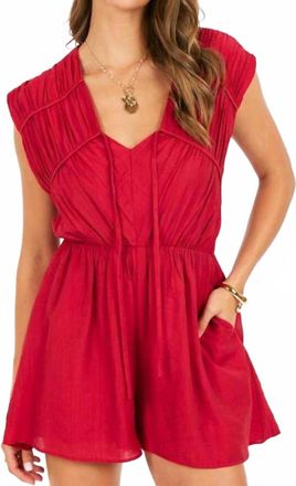 Sadie & Sage Erin Romper In Red
