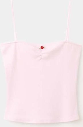 Mango Pink embroidered cotton top rosa pastello - Donna - XS - MANGO