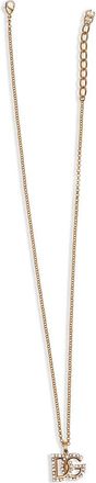 Dolce & Gabbana DG Logo Crystal Embellished Pendant Necklace in Zoo00 Oro at Nordstrom
