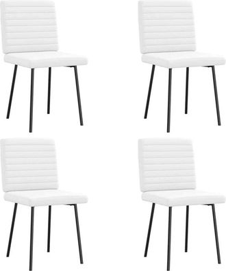 vidaXL vidaXL Sedie da Pranzo 4 pz Bianche in Similpelle