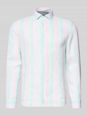 Seidensticker Slim Fit Leinenhemd mit Kentkragen in Gruen, Gr&ouml;&szlig;e 39