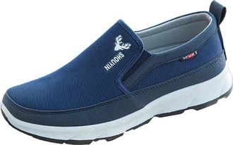 Generic Casual Loafers for Men Slip On Canvas Walking Shoes Non Slip Flat Boat Trainers Breathable Comfortable Leisure Sneakers Lightweight Chic Orthopedic Wo