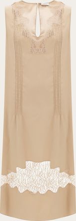 Ferragamo Donna Abito con intarsi di pizzo Beige