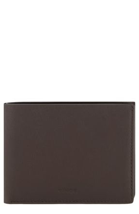 Vince Nappa Leather Bifold Wallet in Tobacco at Nordstrom