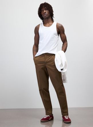 Le 31 Mens Buttoned elastic-waist chinos Amsterdam fit - Relaxed tapered