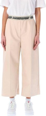 Stella McCartney Womens Beige Viscose Cropped Pants