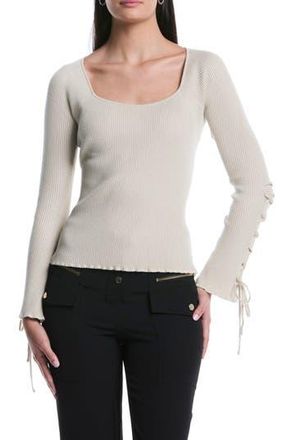 Shelli Segal Tie Sleeve Sweater in Peyote at Nordstrom Rack, Size X-Large