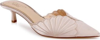 Badgley Mischka Palmer Mule in Dark Sand Satin at Nordstrom, Size 6.5