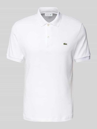 Lacoste Regular Fit Poloshirt mit Label-Detail in Weiss, Größe XXL