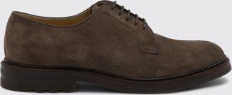 Brunello Cucinelli Derby in pelle di vitello scamosciata con suola in gomma