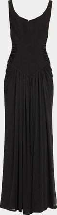 Black Halo Ardenna Ruched Gown