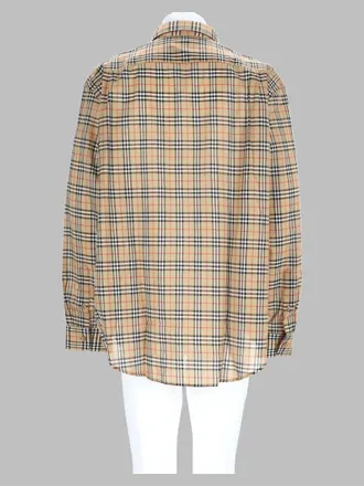 Burberry Check Cotton Shirt - Beige