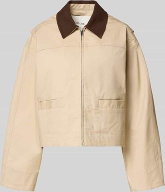 OPUS Jacke mit Rei&szlig;verschluss Modell Herakla in Camel, Gr&ouml;&szlig;e 34