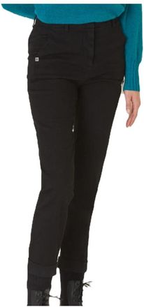 Manila Grace Slim Chino Broek - Dames - Slim Fit Broeken - Zwart - L - Katoen - Broeken