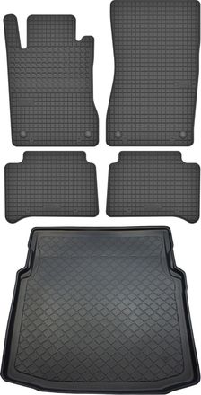 OEM Mercedes Cls W219 Coup&eacute; De Junio De 2004 A Octubre De 2010. Juego - Alfombrillas De Goma Para Coche + Alfombrilla Para Maletero