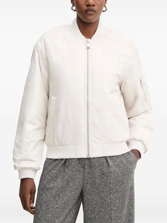 Guess Co zipped bomber jacket - White