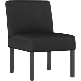 vidaXL Silla Tapizada De Tela Negro Vidaxl
