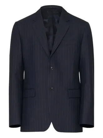 Maison Margiela pinstripe wool blazer - men - Wool - 50 - Blue
