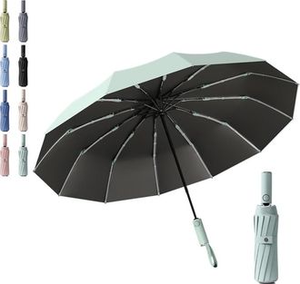 Generic Brellux Umbrella,Strong Windproof Automatic Umbrellas,264 Ribs Waterproof Compact Travel Umbrella,99% UV Protection,One Button Auto Open and Close,Por