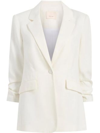 Cinq &agrave; Sept Kylie blazer - women - Cotton/Linen/Flax - 16 - White