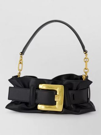 Balmain anthem mini shoulder bag leather buckle