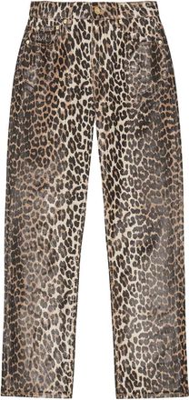 Ganni Pantaloni con stampa - Marrone