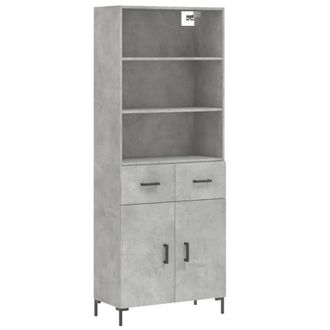 Berkfield Home Highboard Concrete Grey 69.5x34x180 cm Engineered Wood