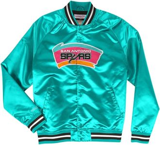 Mitchell & Ness Giacca NBA Spurs Teal in raso - Blu
