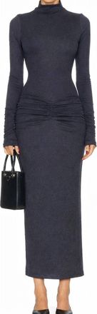 SER.O.YA Womens Fina Tea Length Dress In Charcoal Blue