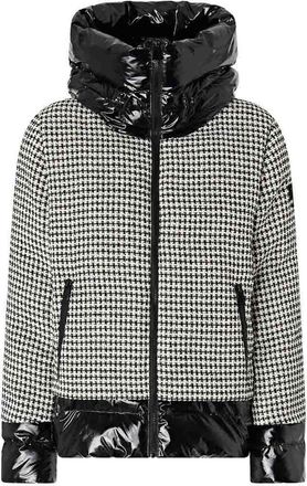 Pinko Tweed Down Jacket With Detachable Sleeves