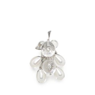 Yvmin Teddy Bear Drop Oorbel - Dames - Oorbellen - Wit - ONE Size - Accessoires