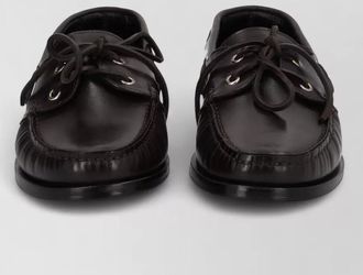 Aeyde loafers moc toe eyelet detailing design