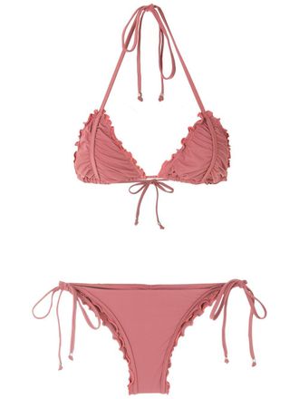 Amir Slama Bikini con ruches - Rosa