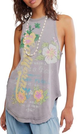 Free People Rosie Graphic Tank in Grey Combo at Nordstrom, Size X-Small