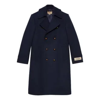 Gucci Felt Wool Coat Dark Navy 761734-Z582J-4080