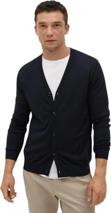 Barba Button Cardigan - Heren - Vesten - Zwart - S - Truien & Vesten