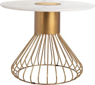 Safavieh Couture Gwen 40In Pedestal Marble Dining Table