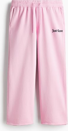 H&M Joggpants aus Baumwolle in Relaxed Fit - Pink