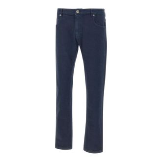 Eleventy Straight Trousers, male, Blue, Size: W31 Trousers