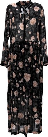 Ganni Ganni Carlton Georgette Maxi Dress in Floral Print Viscose