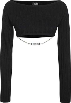 GCDS Knitted Crop Top