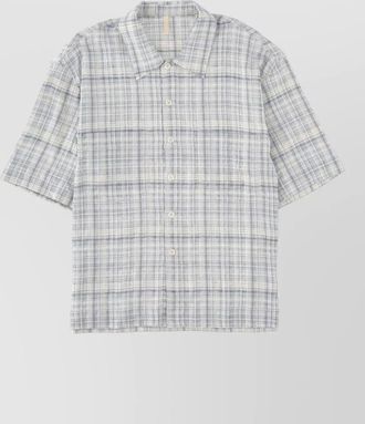 Sunflower checked short sleeve mens shirt
